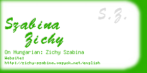 szabina zichy business card